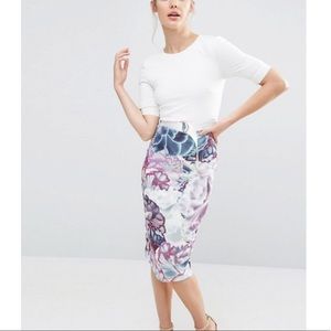 Ted Baker Illuminated Bloom D-Ring Pencil Dress